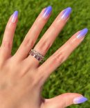 Purple Chrome Gradient - Press-On | Medium | Oval