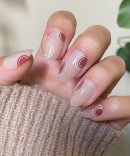 Layered Circles - Press-On | Medium | Oval
