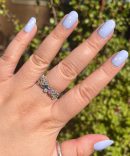 Sparkle Accent | Short | Round - Tab Press-On