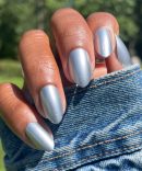 Steel Velvet - Press-On | Medium | Almond