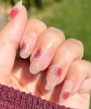 Layered Circles - Press-On | Medium | Oval