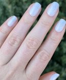 Exclamation Point Glitter Gradient Press-Ons | Squoval | Short