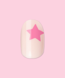 Pink Star Party | Extra Short | Round - Tab Press-On